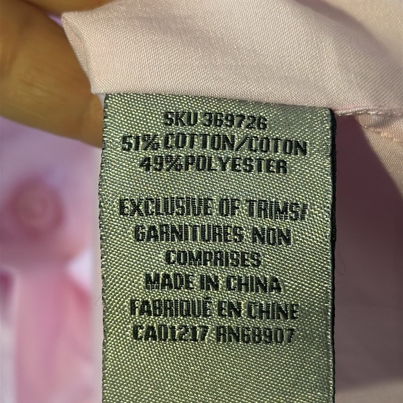 Le chateau men’s tailored fit pink button down shirt long sleeve small - Picture 5 of 5